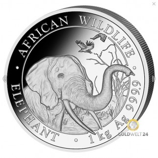 1 Kilo Silber Somalia Elefant 2018