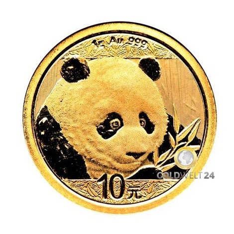 1g Gold China Panda 2018