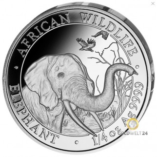 1/4 Unze Silber Somalia Elefant 2018