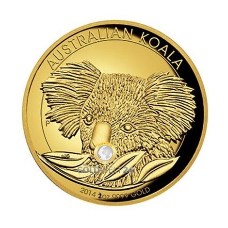2 Unzen Gold Koala High Relief 2014