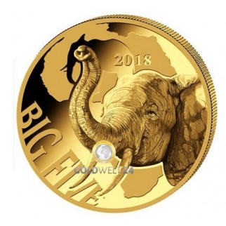 100 Francs Big Five Gold Elefant 2018 PP