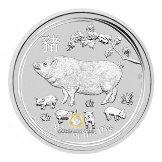 10 kg Silber Lunar Schwein 2019