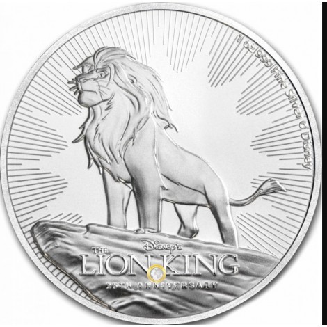 1 Unze Silber König der Löwen 2019