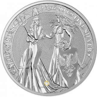 5 Unzen Silber 25 Mark The Allegories Britannia & Germania 2019