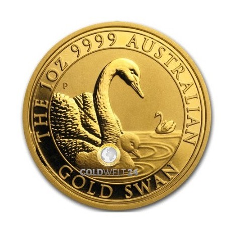 1 Unze Gold Australien Schwan High Relief 2019