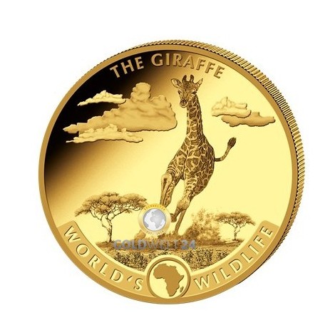 1 Unze Gold World´s Wildlife Giraffe 2019 