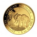 5 Unzen Gold Somalia Elefant 2017 PP