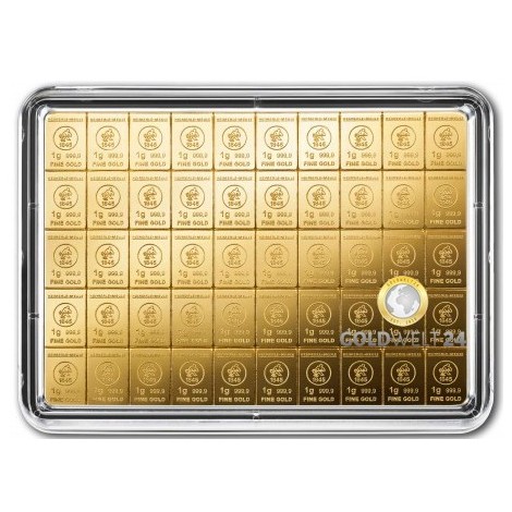 50 g Gold Tafelbarren Combibarren (Goldplättchen) H&M