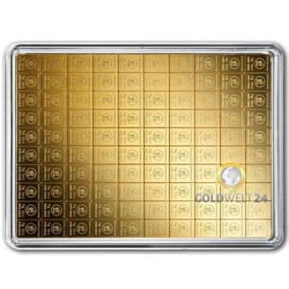 100g Gold Tafelbarren Combibarren (Goldplättchen) H&M