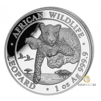 1 Unze Silber Somalia Leopard 2020