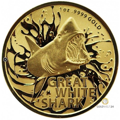 1 Unze Gold Great White Shark 2021