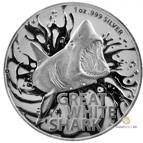 1 Unze Silber Great White Shark 2021