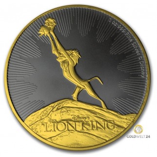 1 Unze Silber Lion King Golden Ring 2020