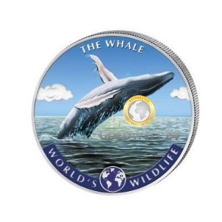 1 Unze Silber World´s Wildlife Wal col. 2020