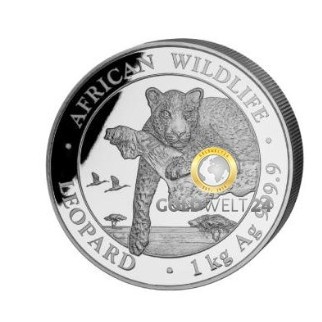 1 kg Silber Somalia Leopard 2020