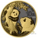 30g Silber China Panda Golden Ring 2021
