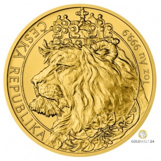 10 Unzen Gold Tschechischer Löwe 2018