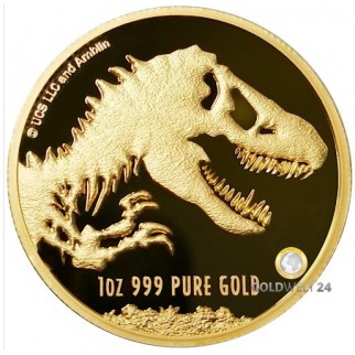 1 Unze Gold Jurassic Park 2021