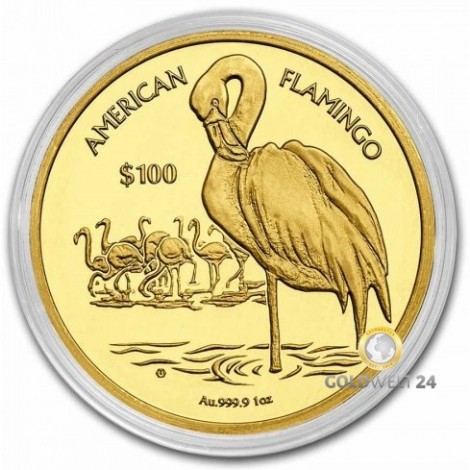 1 Unze Gold American Flamingo 2021