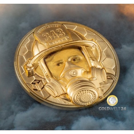1 Unze Gold Feuerwehrmann 2021 PP