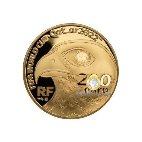 200 Euro Gold Fussball-WM Quatar 2021 PP