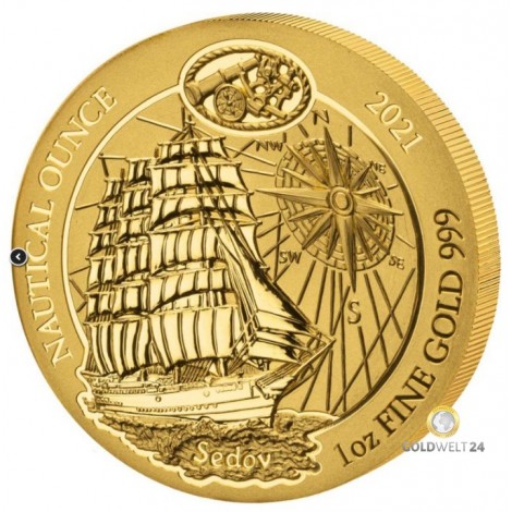 1 Unze Gold Ruanda Nautical Ounce Sedov 2021