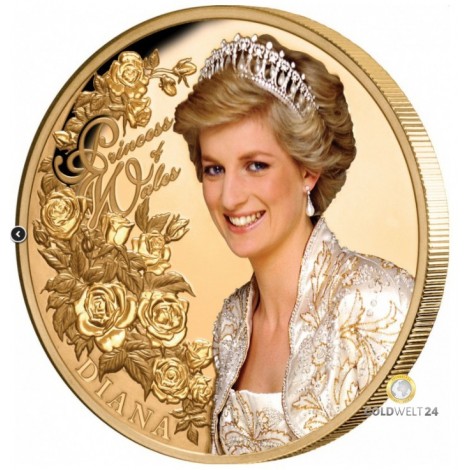 Zertifikat Nr. 10*1 Unze Gold Diana 2021 PP