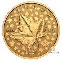 1 Unze Gold Maple Leaf Piedfort 2021