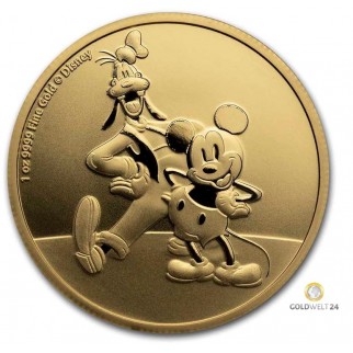 1 Unze Gold Mickey & Minnie Mouse 2020