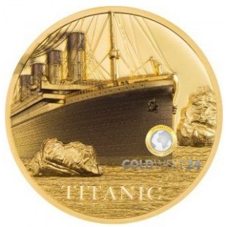 1 Unze Gold Titanic 2022 High Relief
