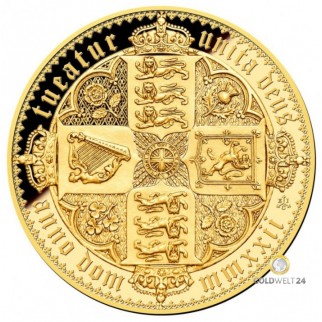 5 Unzen Gold Gothic Crown PP