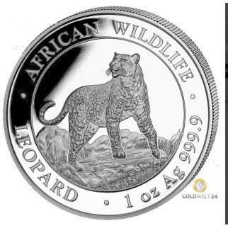 1 Unze Silber Somalia Leopard 2021 color