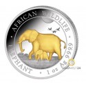1 Unze Silber Somalia Elefant 2022 verg.