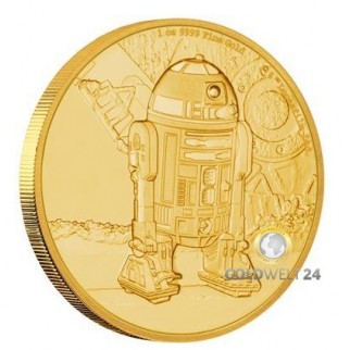 1 Unze Gold Star Wars R2-D2 2016