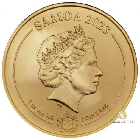 1 Unze Gold Samoa Aztekenkalender 2022