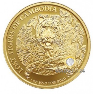 1 Unze Gold Cambodia Tiger 2023