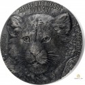 2 Kilo Silber Lion Cub Antik Finish 2023