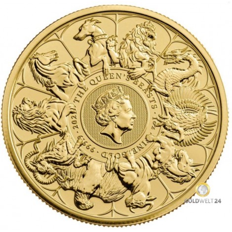1 Unze Gold The Queen´s Beasts Completer Coin 2021