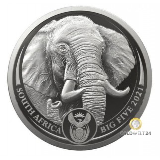 1 Kilo Silber Big Five II Elefant 2021 PP