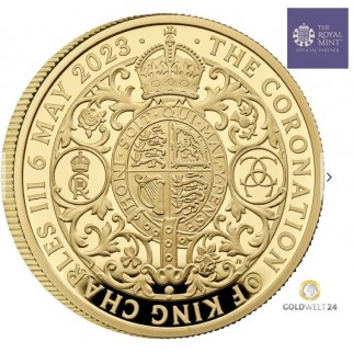 1 Unze Gold Großbritannien Krönung King Charles 2023 PP