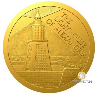 1 Unze Gold Niue 7 Weltwunder The Lighthouse of Alexandria PP