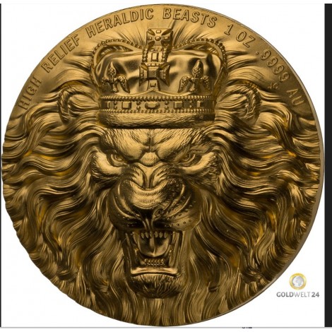 1 Unze Gold St. Helena Una and the Lion PP 2023