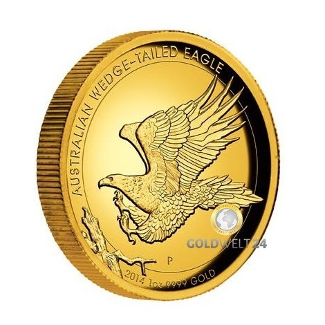 1 Unze Gold Australien Wedge Tailed Eagle 2014 High Relief PP