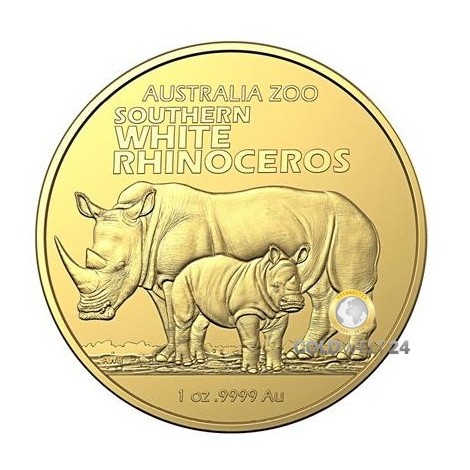 1 Unze Gold Australien Breitmaulnashorn 2023