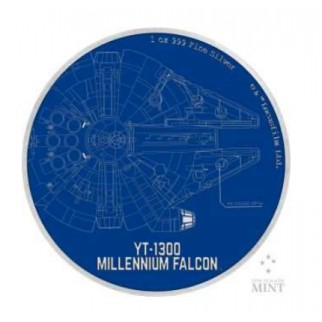 1 Unze 2 NZD Star Wars Millennium Falcon 2017