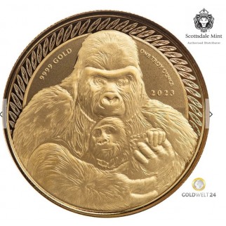 1 Unze Gold Kongo Gorilla 2023PP