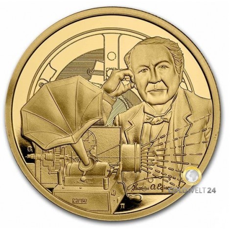 1 Unze Gold Icons of Inspriation Thomas Edison 2023