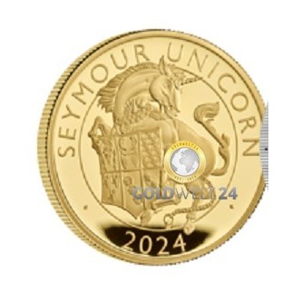 1 Unze Gold UK Tudor Beasts Unicorn 2023 PP