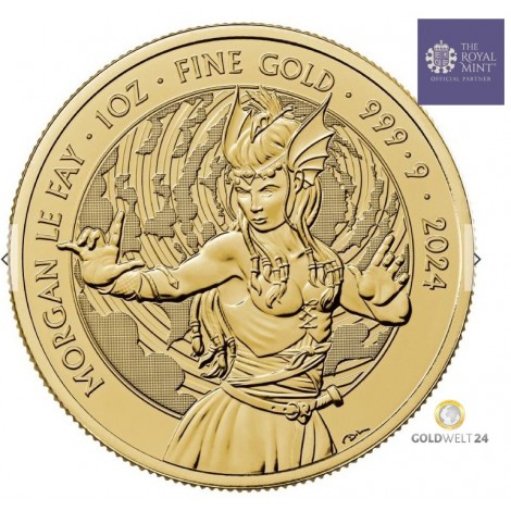 1 Unze Gold Großbritannien Myths Legends Morgan Le Fay 2024