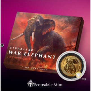 1 Unze Gold War Elephant 2023